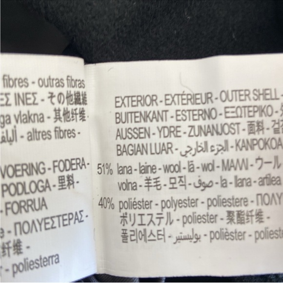 ZARA Wool Blend Ovesized Bomber Jacket Black Women's Size M - Picture 7 of 16